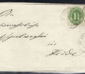 Schleswig-Holstein Mi 9 Paar als MeF mit K2 Schleswig nach Heide