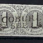 Thurn und Taxis Mi 7a Paar Briefstück mit vollständigem L2 Coburg