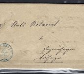 Württemberg Mi 2 als EF mit blauem K2 Maulbronn n. Vaihingen