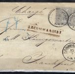 NDP Mi 17 Paar MeF, K2 Dannenberg n. Frankfurt a.M., L1 Racommandirt