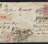 NDP U 1 + Mi 18 Paketbegleitbrief Ra2 Fürstenwalde n. Nordeney