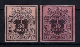 Hannover Mi 3a + b * mit Falzrest und Originalgummi, ME 1.000€