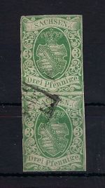 Sachsen Mi 2 ° senk. Paar, Mängel