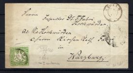 Württemberg Mi 8 EF befördert von Nagold nach Würzburg, ME 400€