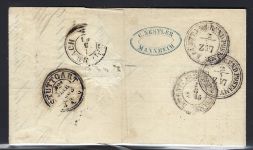 Baden Mi 11b EF mit Ringstempel 87 Mannheim ü. Stuttgart n. Alpirsbach