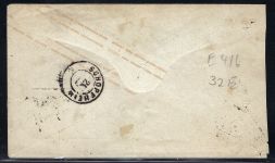 Baden Nachnahme-Ganzsache 3 Kr.+Mi 17 Lörrach ü. Schopfheim n. Hausen