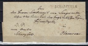 Hamburg Vorphilabrief mit L1 Schwarzfels n. Hannover