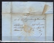 Hamburg Vorphilabrief von HH ü. Bremen n. New York, 5/10 Loth