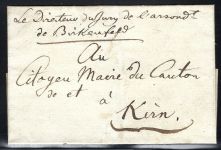 Hannover Vorphila Faltbrief vom 12.9.1800, n. Kirn, hs. Franchise