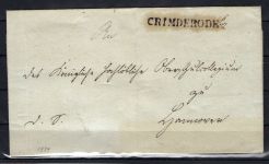 Hannover Vorphilabrief, Briefhülle mit L1 Crimderode u. hs. Datum