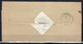 Hannover Mi 2b (2) Vollrand, MeF mit blauem K2 Syke nach Harpstedt