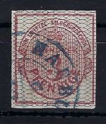 Hannover Mi 8a ° mit K2 Harburg, vollrandig