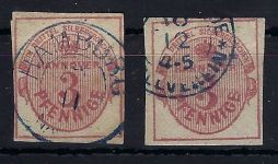 Hannover Mi 13a/b ° beide gepr. Berger BPP