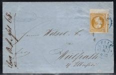 Hannover Mi 16a Unterrand EF von Celle n. Wülfrath