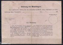 Hannover Postanweisung A3, ausgefüllt vom Absender nicht befördert