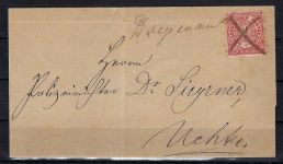 Hannover Nachverwendung auf NDP Diepenau handschriftlich und Federzug