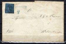 Oldenburg Mi 2 III als EF mit Schlüssel-Stempel Delmenhort 14/5