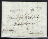 Preußen Vorphila 1821, handschriftl. Vermerk "GLEICH ZU BESORGEN"