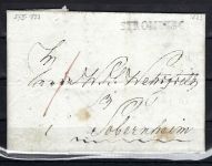Preußen Vorphila 1823, Faltbrief mit L1 Stromberg n. Sobernheim