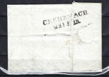 Preußen Vorphila 1823, Faltbrief mit L1 Stromberg n. Sobernheim