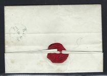 Preußen Vorphila 1845, Faltbrief mit klarem K1 Rhauen nach Cusel