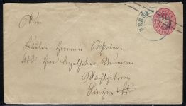 Preußen GA mit blauem K2 Bersenbrück nach Lingen