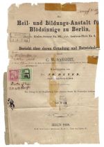 Preußen Mi 9-10 vollrandig MiF auf Teil-Drucksache aus Berlin