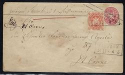 Preußen GA +Mi 15 Wertbrief, Jastrow n. Deutsch Crone Westpreußen