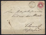 Sachsen U 21 B mit K2 Elster nach Chemnitz, Rückseite Ausgabestempel