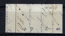 Thurn und Taxis Mi 7a Paar Briefstück mit vollständigem L2 Coburg