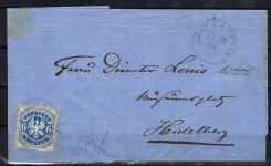 Thurn und Taxis Nachverwendung auf Prreußen Mi 25a