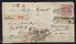 NDP U 1 + Mi 18 Paketbegleitbrief Ra2 Fürstenwalde n. Nordeney