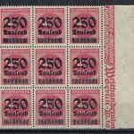 DR Mi 295 Z ** (9) einwandfrei, Bogenteil, gepr. Bauer BPP, ME 225€