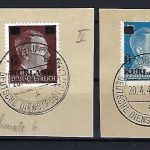 Kurland Mi 1-3 ° Briefstück und 4 °, alles gep. Van Loo BPP, ME 150€