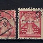 Meck. Vorpommern, Mi 18I a/b, 18II c/d, 19 x/y je °, gep. BPP, ME 571€