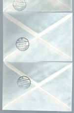 Luxemburg, Mi 17-32 auf 3 Einschreibebriefe, Luxemburg-Saarbrücken