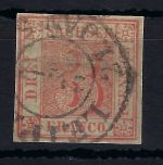 Sachsen Mi 1 a °, Sachsen dreier, vollrandig, ME 8.000€