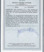 P) Hannover Mi 2b UR, waag. 3er-Str. Briefstück, FFA Jäschke-L. BPP