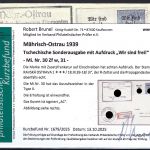 Sudetenland / Mährisch Ostrau Mi 30 Zf w + 31, mit KB Brunel VP