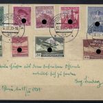 Sudetenland/Mährisch Ostrau Erinnerungsaufdr. P9 + Tschechische Marken