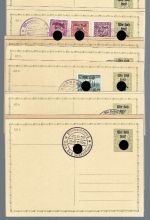 Sudetenland/Rumburg Sammlung Ganzsachen mit versch. Befreiungsstempel