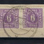 Meckl. Vorpommern Mi 9d waag. Paar Briefstück, gep. Kramp BPP, ME 240€