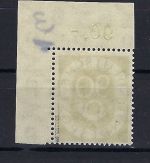 Bund 1951 Posthorn, Mi 130 Eckrand OR **, tiefst gep. Schlegel BPP