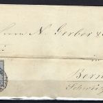 DR Mi 10 EF Auslandsbrief Frankfurt am Main nach Bern (Schweiz)