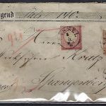 DR Mi 19 + 21a MiF auf Wertbrief 140 Thaler von Cassel n.Spangenberg