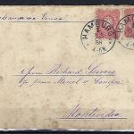 DR Mi 41 MeF Auslandsbrief von Hamburg nach Montevideo