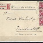 DR Mi 47 senk. Dreierstreifen Einschreiben Schapbach n. Freudenstadt