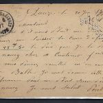 DR Ganzsache P 5 mit klarem Hufeisenstempel Dieuze nach Strassburg