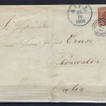 Dänemark Mi 4 EF mit Kiel Nummerst. 121 + blauem K1 n. Eutin