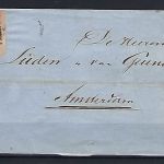 Niederlande Mi 2 Randstück als EF mit Hlabkreisstempel n. Amsterdam